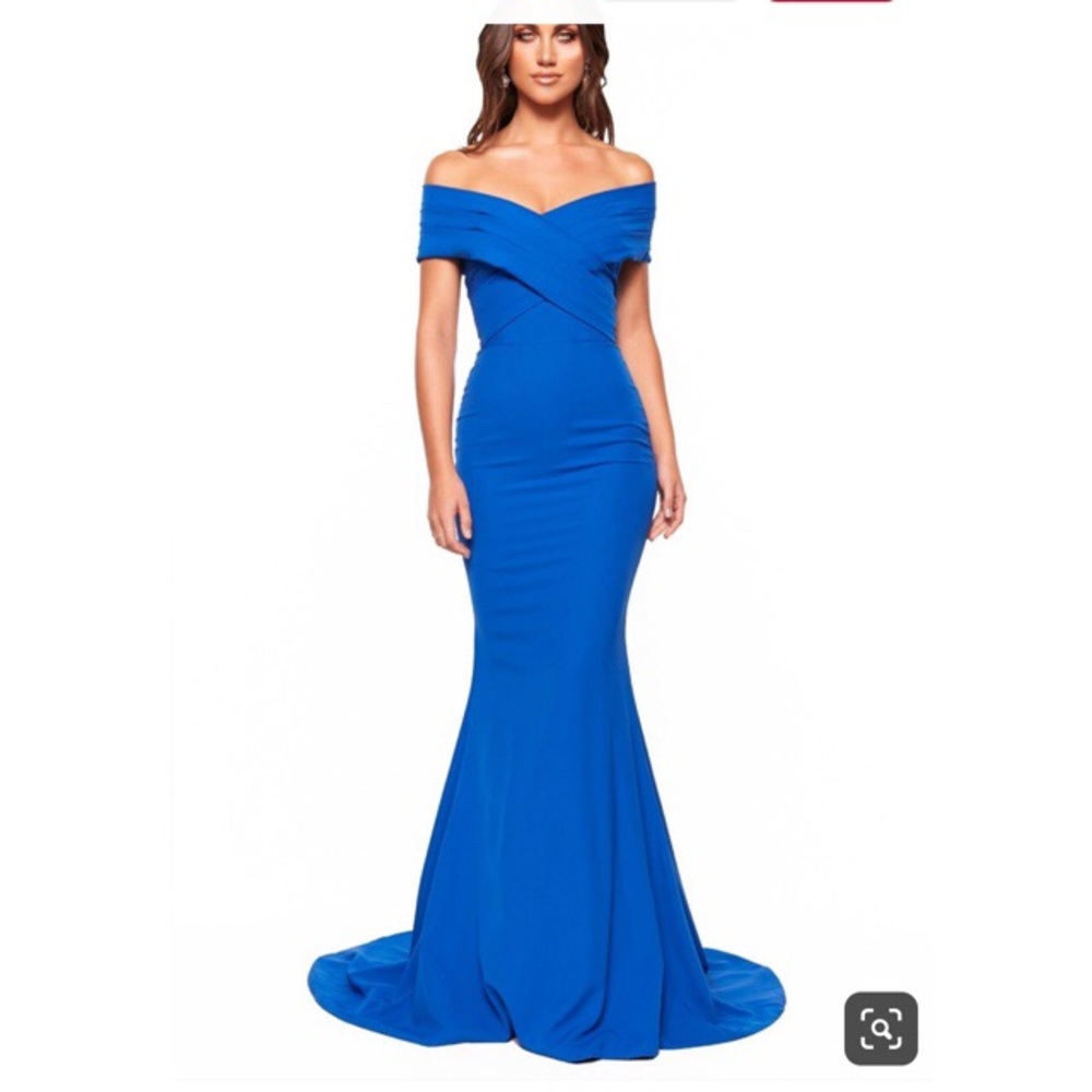 A&N LUXE JOCELYN CREPE GOWN - ROYAL BLUE